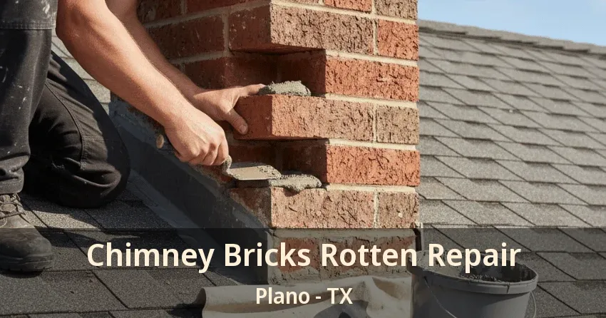 Chimney Bricks Rotten Repair Plano - TX